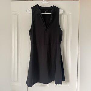 Old Navy Black Sleeveless Zip-Front Powersoft Athletic Dress